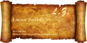 Lacza Zoltán névjegykártya